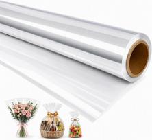 Skaidri celofano plėvelė, 86 cm x 30 m, 3 sluoksnių