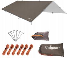 Palapinės tentas Unigear, 300x300 cm, rudas, neperšlampamas, UV50+