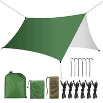 Palapinės tentas Camping+ DUO, 3x3 m, neperšlampamas, žalias