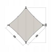 Pavėsinė Tatonka Tarp 3 Tc, 400x400 cm, smėlio spalvos