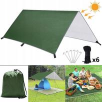 Tentinis audinys 3x3 m, vandeniui atsparus, žalias, su UV apsauga