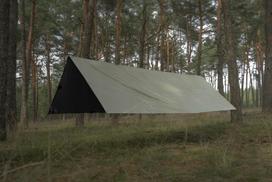 Brezentas TigerWood T2, 3×4 m, alyvuogių/juoda