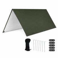Palapinė 3x3 m, atspari vandeniui, su bushcraft priedais