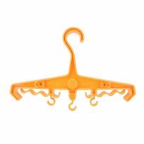 Plastikinis nardymo įrangos kabykla su keliomis kabliukais, oranžinė