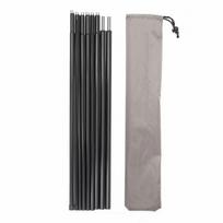 Palapinės atraminiai strypai, 16 mm, 8 vnt., 2 m, juodi