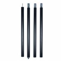 Palapinės aliuminio strypas, 33 mm, 2,8 m, juodas