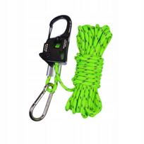 6 mm žalias palapinės tvirtinimo virvė, sustiprinta
