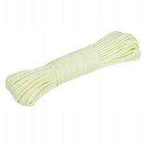 Paracord virvė, šviečianti tamsoje, geltona