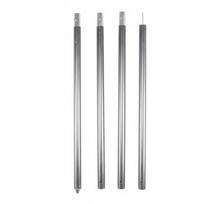 Palapinės aliuminis stulpas, 28 mm, 2,4 m, sidabrinis