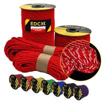 Atšvaitinis EDCX 4,4 mm Paracord 550 parašiutinis laidas, raudonas, 30 m