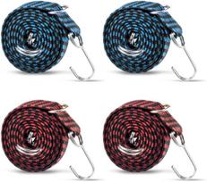 Elastiniai tempimo diržai su kabliukais, 2 m, 30 mm, 4 vnt. komplektas