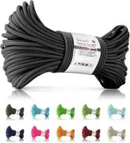 Paracord virvė 3 mm, juoda, 30 m, 4 gyslų, 192 kg