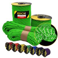 Atšvaitinis laidas EDCX 4,4 mm Paracord 550, neoninės žalios spalvos, 15 m
