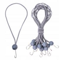 Guminiai elastingi tvirtinimo dirželiai su kabliuku, 5 vnt., 5x20 cm