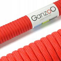 Paracord 550 tipo 3 raudona virvė, 4 mm, 15 m