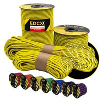 Atšvaitinis EDCX 4,4 mm paracord 550 laidas, geltonas, 100 m