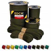 Paracord virvė EDCX 4 mm, 300 m, Army Spruce, pagaminta Lenkijoje