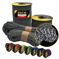 Atšvaitinė virvė EDCX Paracord 550, 4,4 mm, tamsiai pilka, 50 m