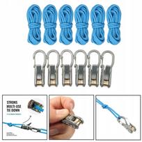 Lauko tentų virvės įtempėjas Easy Binding, 6 lynai