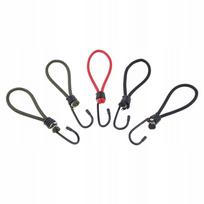 Universalios elastinės virvės su kabliukais, 5 vnt., 6,5 mm