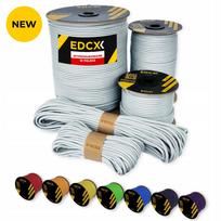 Paracord virvė EDCX 4 mm, balta, 100 m, pagaminta Lenkijoje