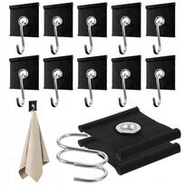 Kabliukų rinkinys užuolaidoms, 12 vnt., 5–8 mm, palapinėms, priekaboms, kemperiams