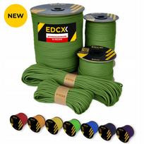 Virvė EDCX 4 mm Paracord 550, žalia, 15 m, pagaminta Lenkijoje
