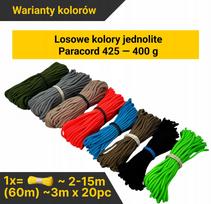Paracord rinkinys EdcX Paracord 425, vienspalvis, 400 g