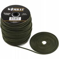 Elastinė 6 mm storio guminė virvė KOMBAT UK, alyvuogių žalios spalvos, metrais