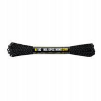 Paracord virvė M-Tac, juoda, 15 m, atspindinti, Minicord Mil-Spec