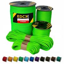 Virvė EDCX 4 mm Paracord 550, neoninės žalios spalvos, 30 m, pagaminta Lenkijoje