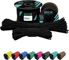 Virvė PARACORD 2 mm, 15 m, juoda, nailonas, 97 kg, 3 gyslos