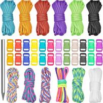 Paracord 550 virvės rinkinys, 12 spalvų, 36 m, 24 sagtelės, rankdarbiams ir išgyvenimui