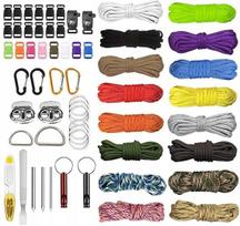 Paracord 550 virvelių rinkinys, 16 spalvų, apyrankėms ir rankdarbiams