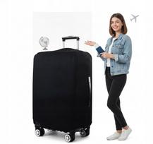 Lagaminų apsauginis užvalkalas SPRINGOS, M, juodas