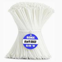 Baltos nailoninės suspaudžiamos vielutės, 40 cm, 1500 vnt.