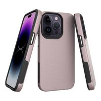 Apsauginis dėklas iPhone 14 Pro, tvirtas, rožinio aukso
