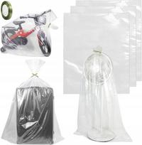 Permatomų plastikinių maišų rinkinys 3 vnt. (100x152 cm) su 22 m juosta