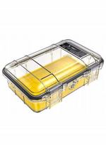 Atsparus vandeniui elektronikos dėklas Peli M50 Micro Case, geltonas/skaidrus