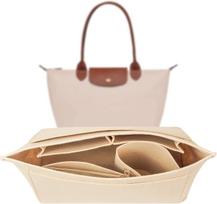 Krepšio įdėklas LONGCHAMP Le Pliage M, smėlio spalvos, veltinis