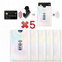 Mokėjimo kortelių RFID dėklai, apsauga nuo nuskaitymo, 5 vnt. kelionėms
