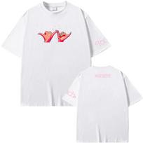 Katseye TOUCH HANDS TEE Grafinis Spausdinimas Hip Hop Vintage Korėjiečių Merginų Grupės Marškinėliai Trumpomis Rankovėmis Harajuku T-shirt 100% Medvilnės Marškinėliai XS balta