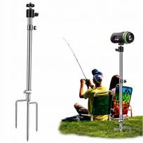Lempos ir kameros laikiklis, nerūdijantis plienas, 40–80 cm, 1/4 sriegiu, reguliuojamas 360°