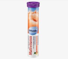 MIVOLIS putojančios multivitaminų tabletės be cukraus, 20 vnt.