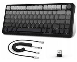Mechaninė klaviatūra Attack Shark X85, 75%, RGB, balti Jade jungikliai, tri-režimų