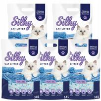 Silikoninis kačių kraikas Silky, 3,8 l, 5 vnt. rinkinys