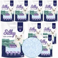 Silikoninis kačių kraikas MICRO SILKY, be dulkių, 3,8 l, 8 vnt.