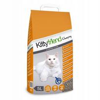 Bentonitinės kačių kraikas Kittyfriend, 5 l, susiformuojantis į gumulus