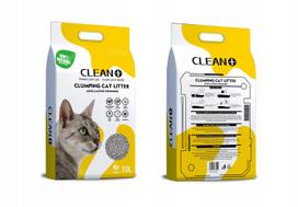 Kraikas katėms CLEAN+ su citrinos kvapu, 10 l, bentonitas