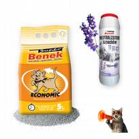 Bentonito kraikas SUPER BENEK 5 l, levandų kvapo, neutralizuojantis